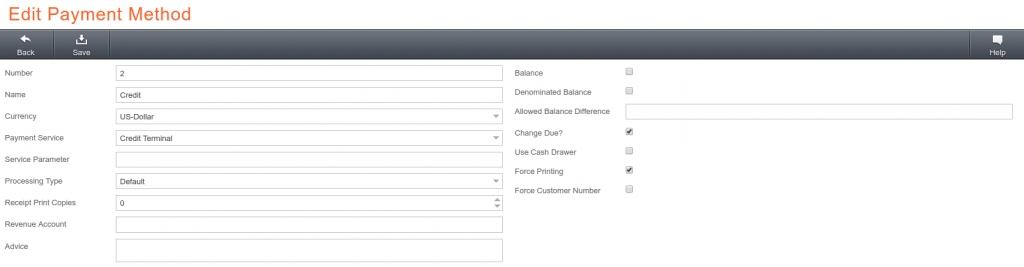 credit-payment-method – KORONA POS Support Manual