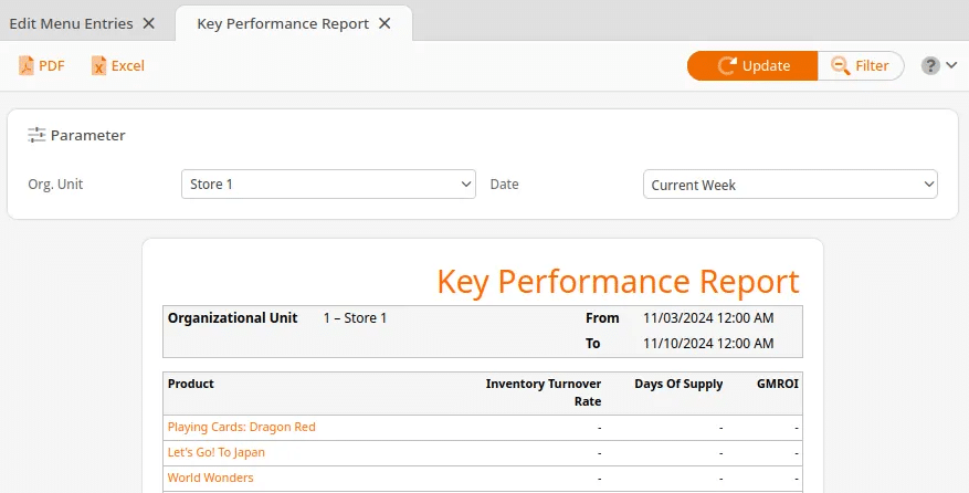 Key Performance Report