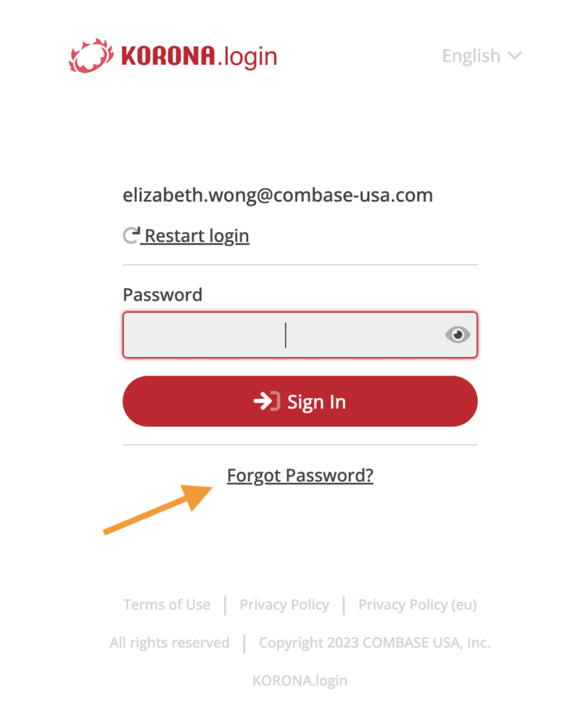 username password menu